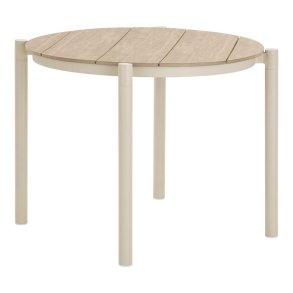 Bella table de jardin �90cm sable, naturel.