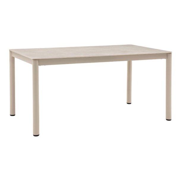 Asta tr�dg�rdsbord 90x160cm sandfarvet.