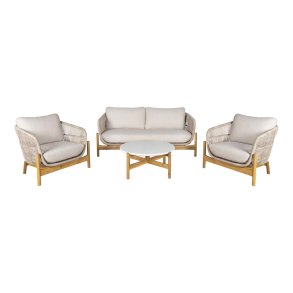 Terracina Lounge-Set inkl. Sitzkissen Garten braun,beige.