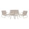 Nilla Lounge-Set inkl. Kissen Sofa, 2 St�hle, 2 Tische sandfarben.