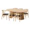 Tokyo ensemble pour salle � manger table � manger 6 chaises ch�ne, naturel, noir.