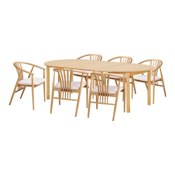 Bj�rg ensemble pour salle � manger table � manger 6 chaises naturelles.