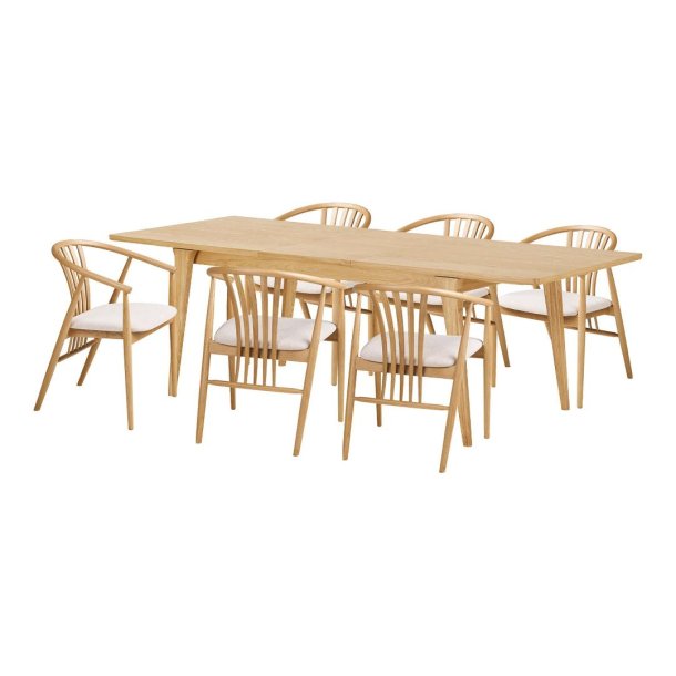Oline ensemble pour salle � manger table � manger 6 chaises naturelles.