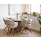 Isa Essgruppe Esstisch 4 St�hle wei�, dunkelbraun, braun.