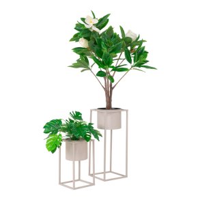 Marla 2 Stk. Blumenstnder graubeige.