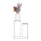 Beja Blumenstand Satz von 2 Stk. grau.