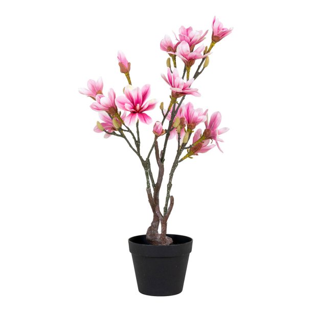 Magnoliatr Konstplanta Hjd 74 cm grn, rosa.