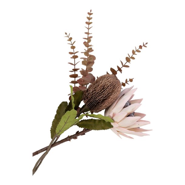 Protea Buket Knstliche Blumen H65 cm Bordeaux.