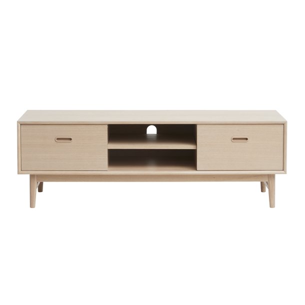 Rosie TV Tisch mit 2 Tren in massiver,furnierter amerik. Eiche weiss gelaugt.