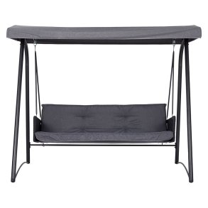 Sanne h�ngesofa 3 pers. med hynde sort,gr�.