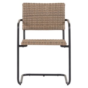 Camille Gartenstuhl Polyrattan schwarz, natur.