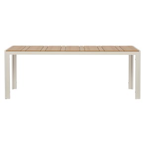 Noah Gartentisch Grau, Teak-Dekor.