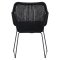 Sif Gartenstuhl Polyrattan mit Kissen schwarz, grau.