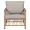 Neel soffgrupp polyrattan 4 delar med kuddar natur.