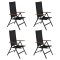 4xLamira havestol positions stol, sort og teak armln.  .