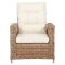 Gram 2 x Gartenstuhl Polyrattan mit Kissen natur.