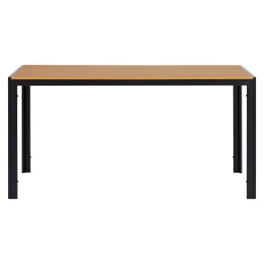 Noah Gartentisch Schwarz, Teak-Dekor.