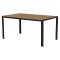 Noah Gartentisch Schwarz, Teak-Dekor.