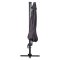 Torben parasol suspendu 3,5m avec lumire solaire noir, gris.