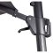 Torben parasol suspendu 3,5m avec lumire solaire noir, gris.
