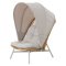 Bille loungestol Polyrattan med hynde beige,natur, gr.