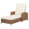Gotland solseng polyrattan med pute natur, offwhite.
