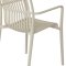 Iben chaise de jardin avec accoudoirs empilable couleur sable.