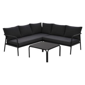 Olga zestaw sof z poduszkami czarny.