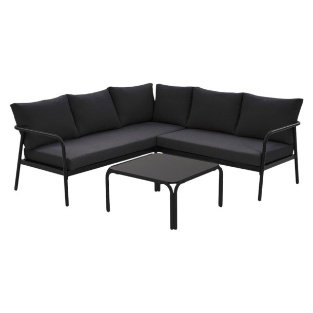 Olga zestaw sof z poduszkami czarny.