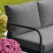 Olga Sofa-Set mit Kissen schwarz.