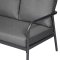 Olga Sofa-Set mit Kissen schwarz.