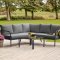 Olga Sofa-Set mit Kissen schwarz.