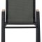 Nadine chaise de jardin avec accoudoirs empilable noir.