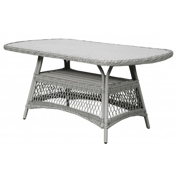 Hvalo Gartentisch 165 x 90 cm, mit Glasplatte, sand.