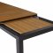 Joan Gartentisch 205-275 x 100 cm, mit Auszug inkl. 1 Platte, schwarz und teak Dekor.