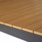 Joan Gartentisch 205-275 x 100 cm, mit Auszug inkl. 1 Platte, schwarz und teak Dekor.