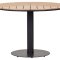 Hector Table de jardin 113 cm, noir, teck frne. 