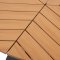 Hector Table de jardin 113 cm, noir, teck frne. 