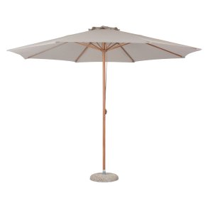 Frank solskydd parasoll med dragsn�re �3,5M teak dekor, beige.