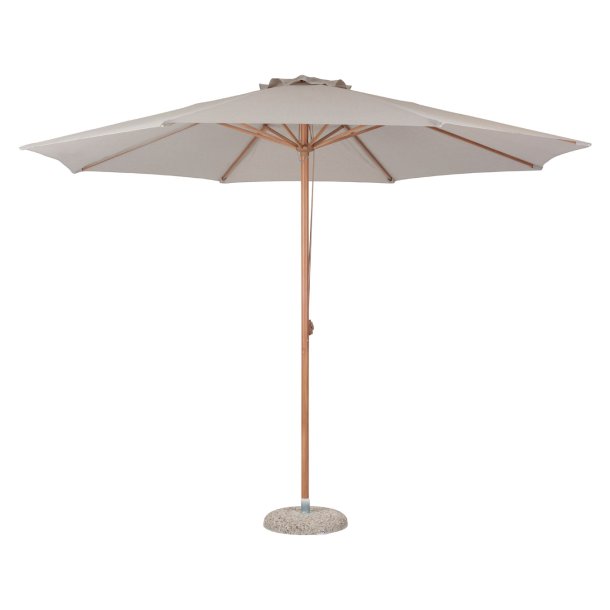 Frank ochrona przeciwsłoneczna Parasol słoneczny z dyszlem 3.5M drewno tek dekor, beż.