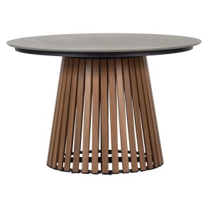 Max Gartentisch 115cm Teak, grau.