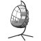 Jerry Garten Lounge Gartenstuhl hngend inkl. Sitzkissen grau.