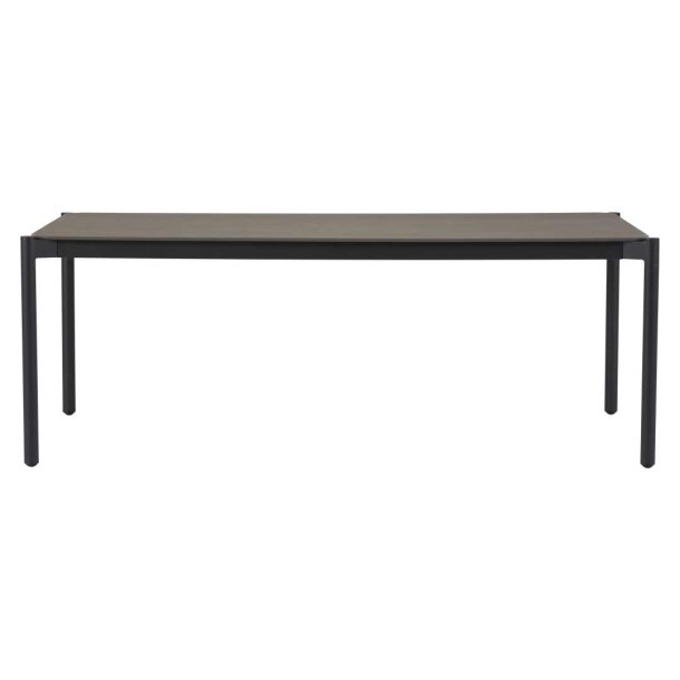 Bo Gartentisch 104x204cm schwarz,grau,Stein dekor.