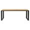 Martinus Gartentisch 100x210cm schwarz,Teak dekor.