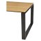 Martinus Gartentisch 100x210cm schwarz,Teak dekor.