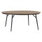 Dan table de jardin 178cm noir,teck dcor.