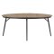 Dan table de jardin 178cm noir,teck dcor.