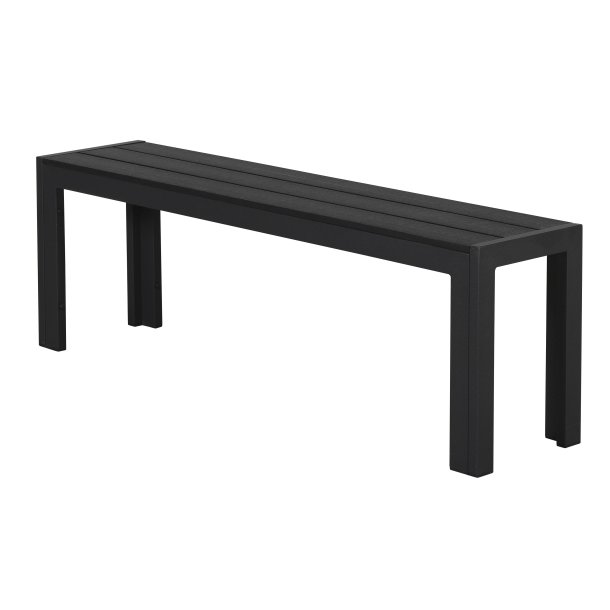 Ikky Gartenbank, 132 cm schwarz/schwarz.