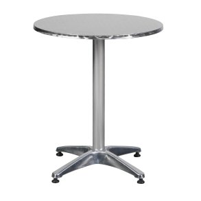 Akur cafe- och balkongm�bel caff�bord, �60 cm h�jdjusterbar aluminium-look.