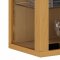 Vitrosa Mini Vitrinenschrank wandhängend mit 2 Glastüren und Licht Buche dekor.